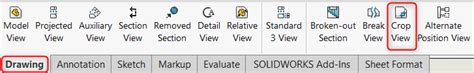 SolidWorks Drawing Crop View 的图像结果