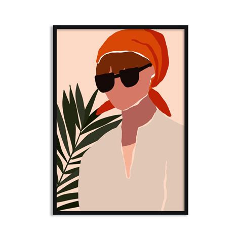 Shop Mystical Colorfull Women Painting Framed Wall Art For Living Room ...