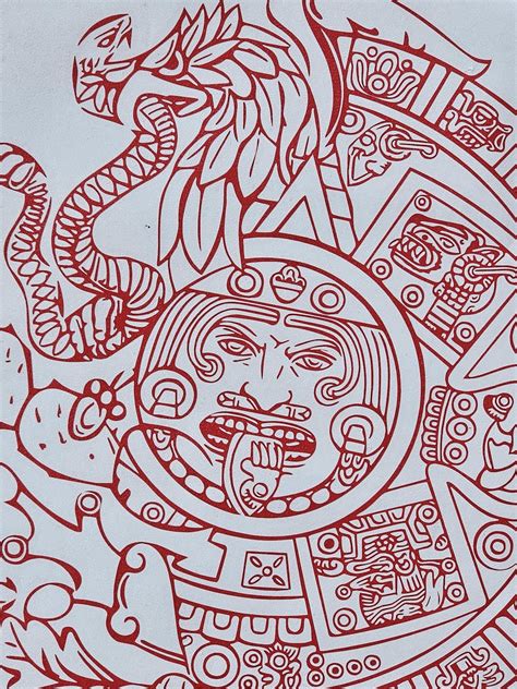 Aztec Calendar Decal