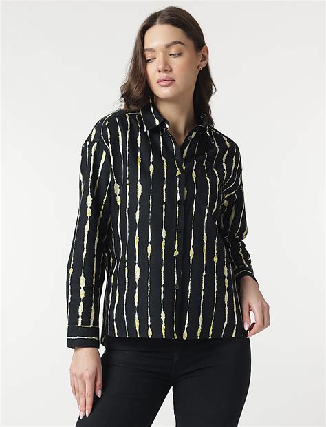 Buy Pure Cotton Printed Spread Collar Shirt at Marks & Spencer
