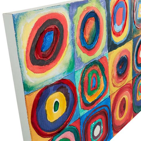 Squares with Concentric Circles Canvas Wall Art, 28x21