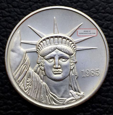 1985 Vintage Statue Of Liberty 1 Troy Oz. 999 Fine Silver Coin (r39)