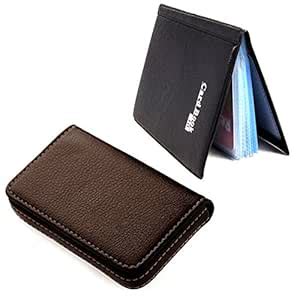 Stealodeal |Combo of 2 |40 Cards Keeping Book with Brown Leather Card ...