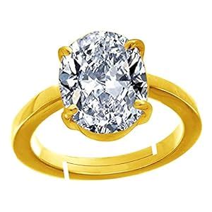 Rama & Mool Chand Trading 9.25 ratti Cubic Zircon AD Studded Solitaire ...