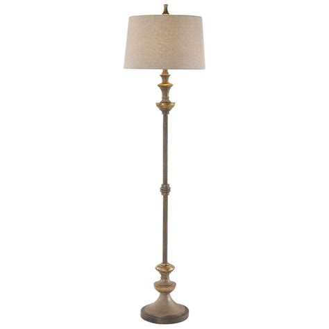 Uttermost Floor Lamps 28180-1 Vetralla Silver Bronze Floor Lamp ...