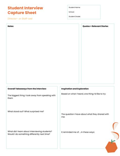 Interview Worksheet Academic Study 的图像结果