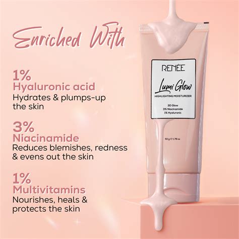 RENEE Lumi Glow Highlighting Face Cream, 2in1 Moisturiser + Highlighter ...