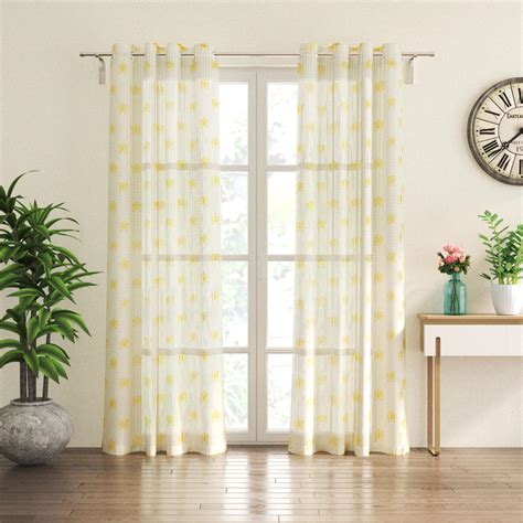 Buy Corsica Set of 2 Printed Sheer Door Curtains from Corsica by Home ...