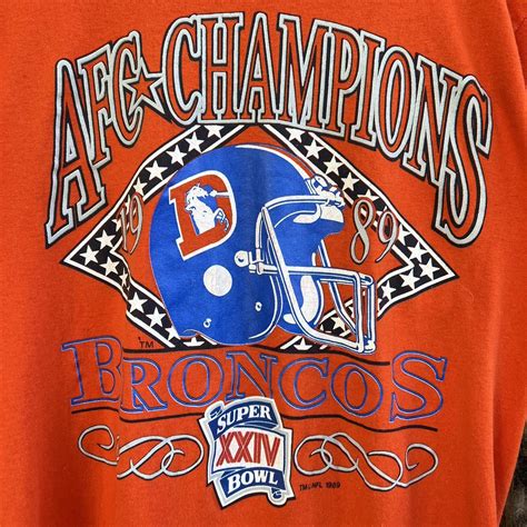 Vintage 1989 Denver Broncos AFC Champions Shirt.... - Depop