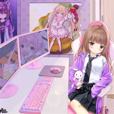 Download wallpaper 2780x2780 girl, glance, chair, anime, art ipad air ...