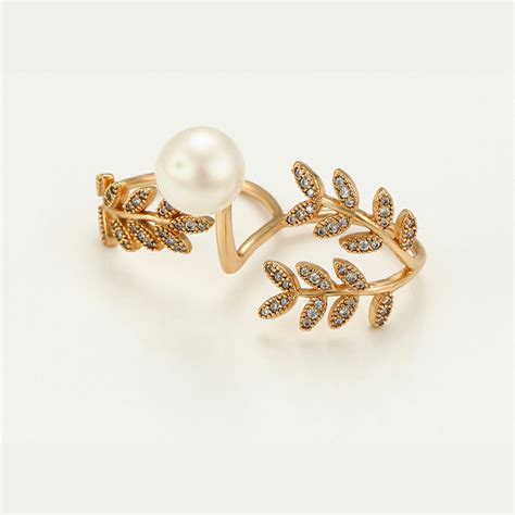 Designer Leaf Double Finger Ring – Nia