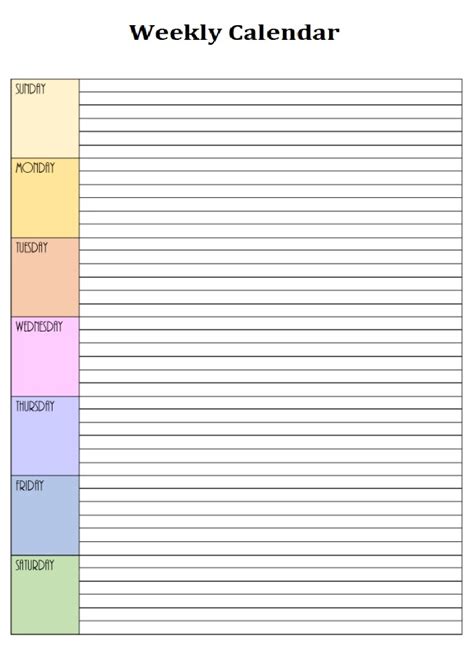 Weekly Calinder 的图像结果