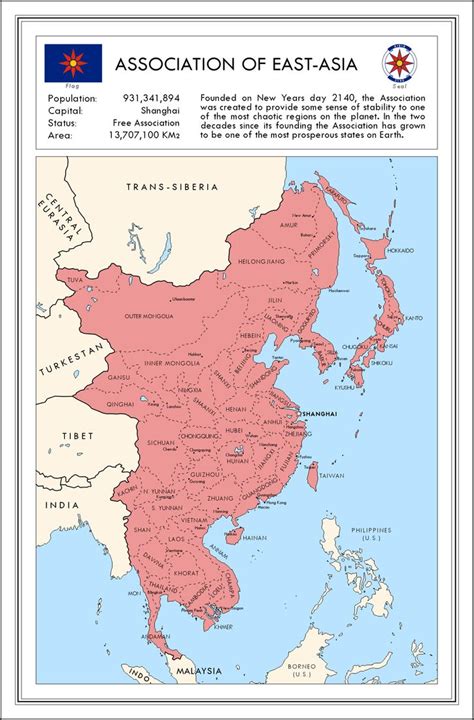 Map of Asia and USA: Side by Side Comparison