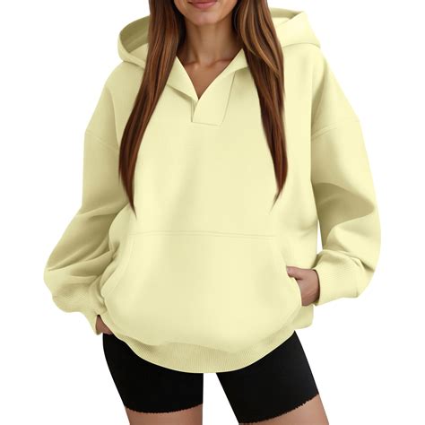 Dwellite Oversized Hoodies for Women 2025 Cute Hoodie Plus Size Plain ...