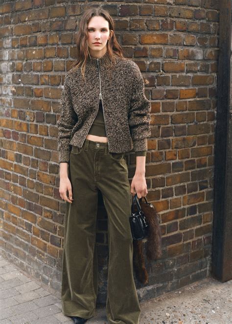 Speckled zip-up cardigan - Women | MANGO USA