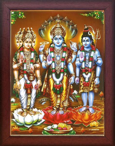 Garuda Photos - God Brahma Vishnu Mahesh Photo Frame; Trimurthulu ...