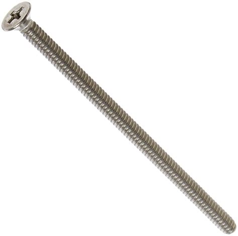 18-8 Stainless Steel Machine Screw, Plain Finish, Flat Head, Phillips ...