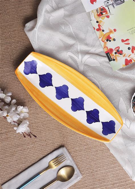 Get Ceramic Handcrafted Moroccan Blue And Yellow Beautiful Design ...