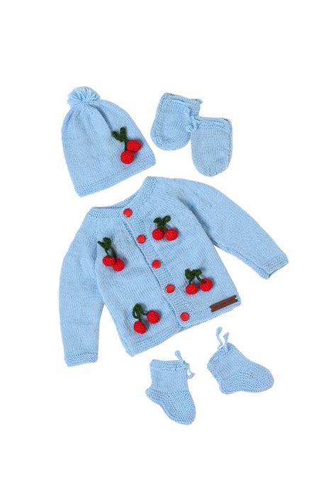 Cherries on Top Sweater Set- Ice Blue – The Original Knit