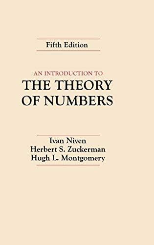 Buy An Introduction to the Theory of Numbers Book Online at Low Prices ...