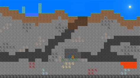 Image result for Minecraft Cave 2D View