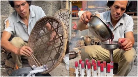 Man makes lipstick with used syringes, cactus. Viral video of the ...