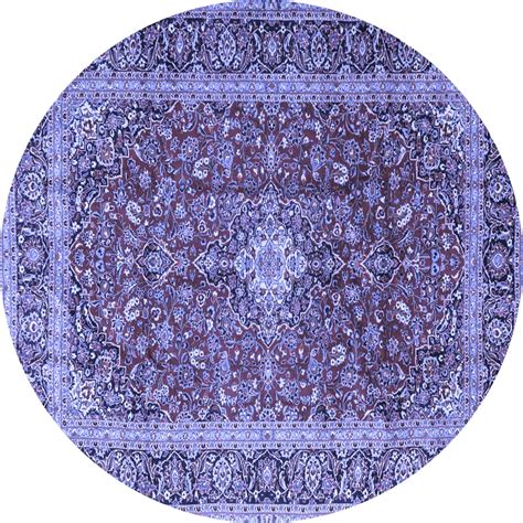 Ahgly Company Indoor Round Persian Blue Traditional Area Rugs, 8' Round ...