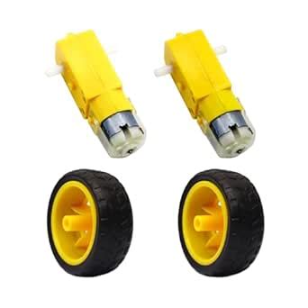Electronic Spices Combo of Single Shaft BO Motor and Rubber Wheels for ...