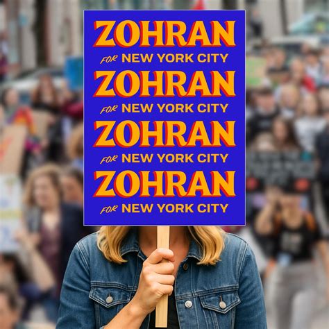 Zohran for New York City, Zohran Mamdani Campaign Poster, Stand With ...