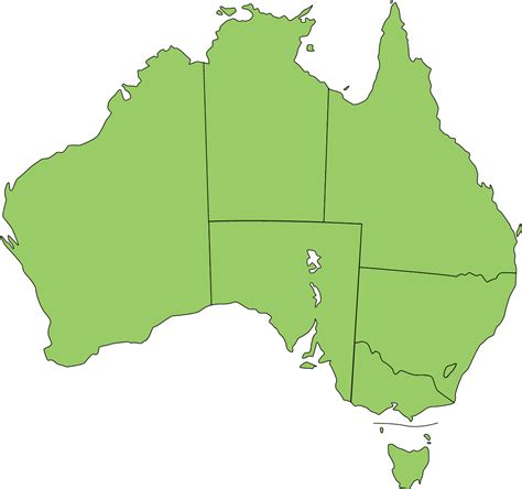 Australia Vector Map - Free Vector Map Of Australia Clipart - Full Size Clipart (#5764192 ...