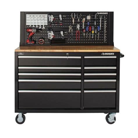 Buy HUSKY 52 In. Pegboard Back Wall For Tool Cabinet Mobile Workbench ...