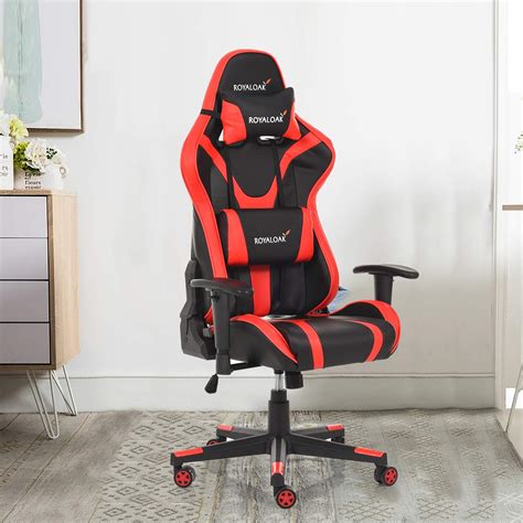 Royaloak Acer Office Chair with Adjustable Arm Rest in Leatherette ...
