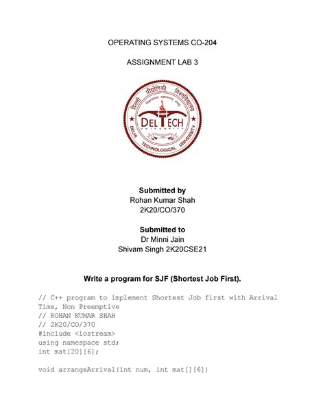 Operating systems lab experiment 2 - OPERATING SYSTEMS CO- ASSIGNMENT ...