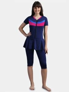 N-gal N-Gal Lycra Front Zip Knee Length Padded One Piece Swimsuits ...