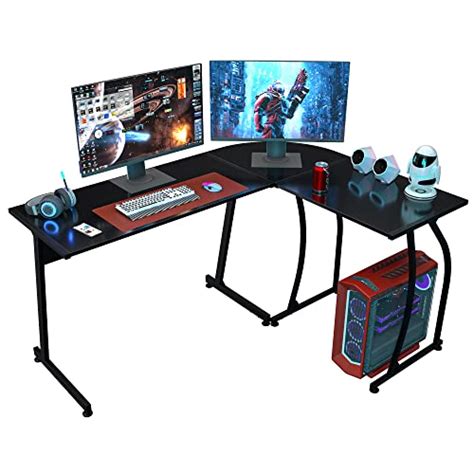 Super Deal L Shaped Corner Desk Computer Gaming Desk 58 | Desertcart INDIA