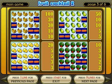 Fruit cocktail slot machine explicación detallada del funcionamiento del tragamonedas