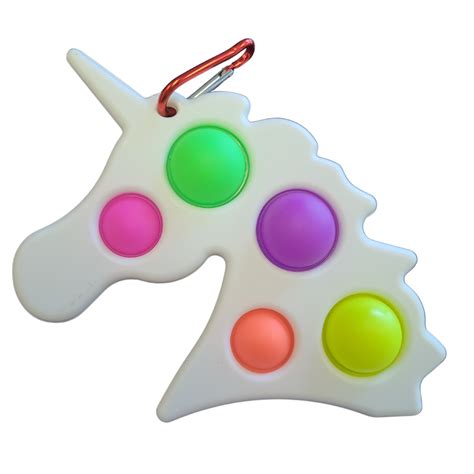 Large Unicorn Simple Dimple w/keychain – Gifts of Joy – The Fidget Experts