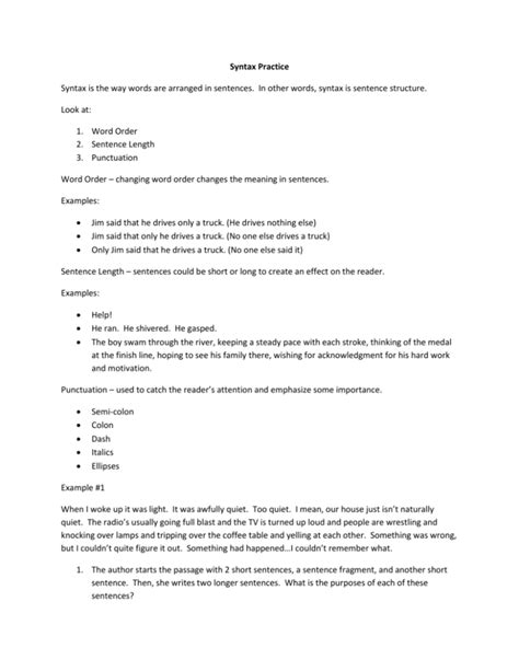 Image result for Syntax Practice