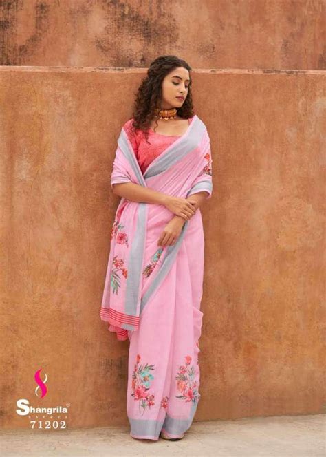 Shangrila Raaga Linen Vol 7 Fancy Wear Linen Saree Catalog
