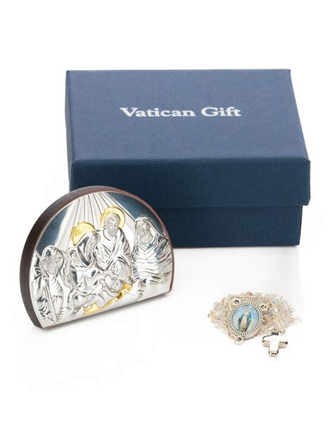 Nativity Metal Icon Glass Rosary Set | Vatican Gift
