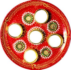 Gaurangi Decorated Puja Thali For Mandir - Diwali Decoration Pooja ...