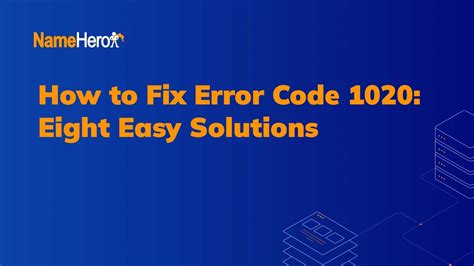 Image result for How to Fix Error Code 20
