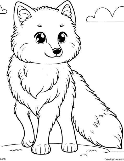 Christmas Fox Coloring Page