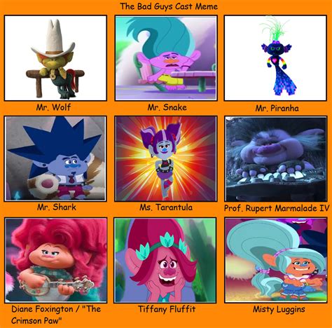 The Bad Guys Cast (Trolls version) by TrollsandGDHFan2025 on DeviantArt