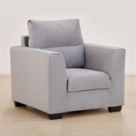 Buy Ellora Fabric 1-Seater Sofa - Grey from Home Centre at just INR 19990.0