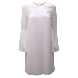 0149AE abito donna MICHAEL MICHAEL KORS white dress women