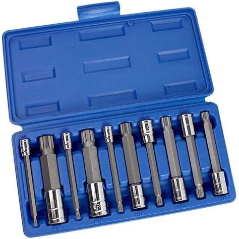 NEIKO 10-Piece 1/2-in, 3/8-in, 1/4-in Drive Set Triple Square Bit ...