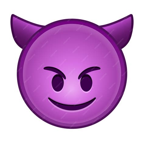 Top quality emoticon evil devil emoji happy purple emoticon with devil ...