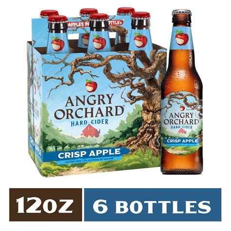 Angry Orchard Crisp Apple Hard Cider, Spiked, 6 Pack, 12 fl. oz ...