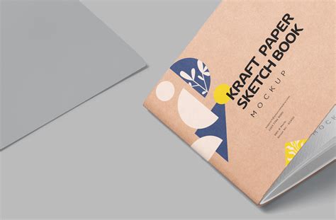Open Kraft Paper Sketchbook Mockup for Artists | ZippyPixels
